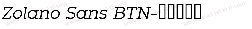 Zolano Sans BTN字体转换